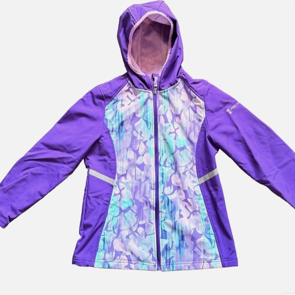 Free Country Kids' Purple and Teal Softshell Jacket